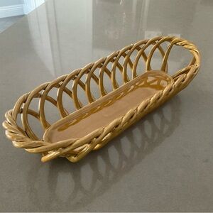 Eucalyptus Stoneware Bread Basket